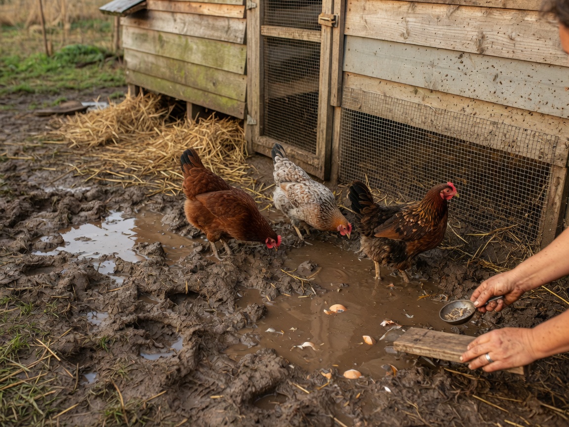 How to Keep a Chicken Run from Turning to Mud — muddy run