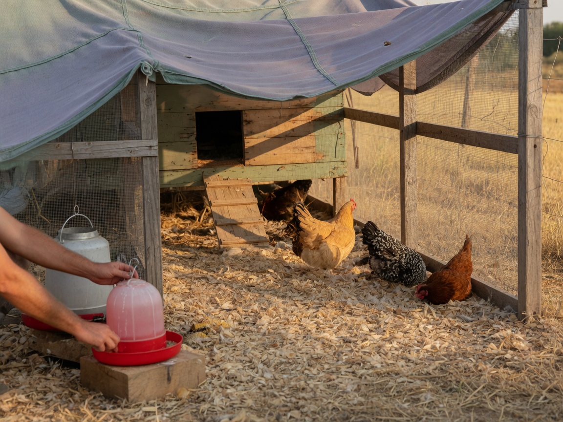 How to Keep a Chicken Run from Turning to Mud — shade cloth