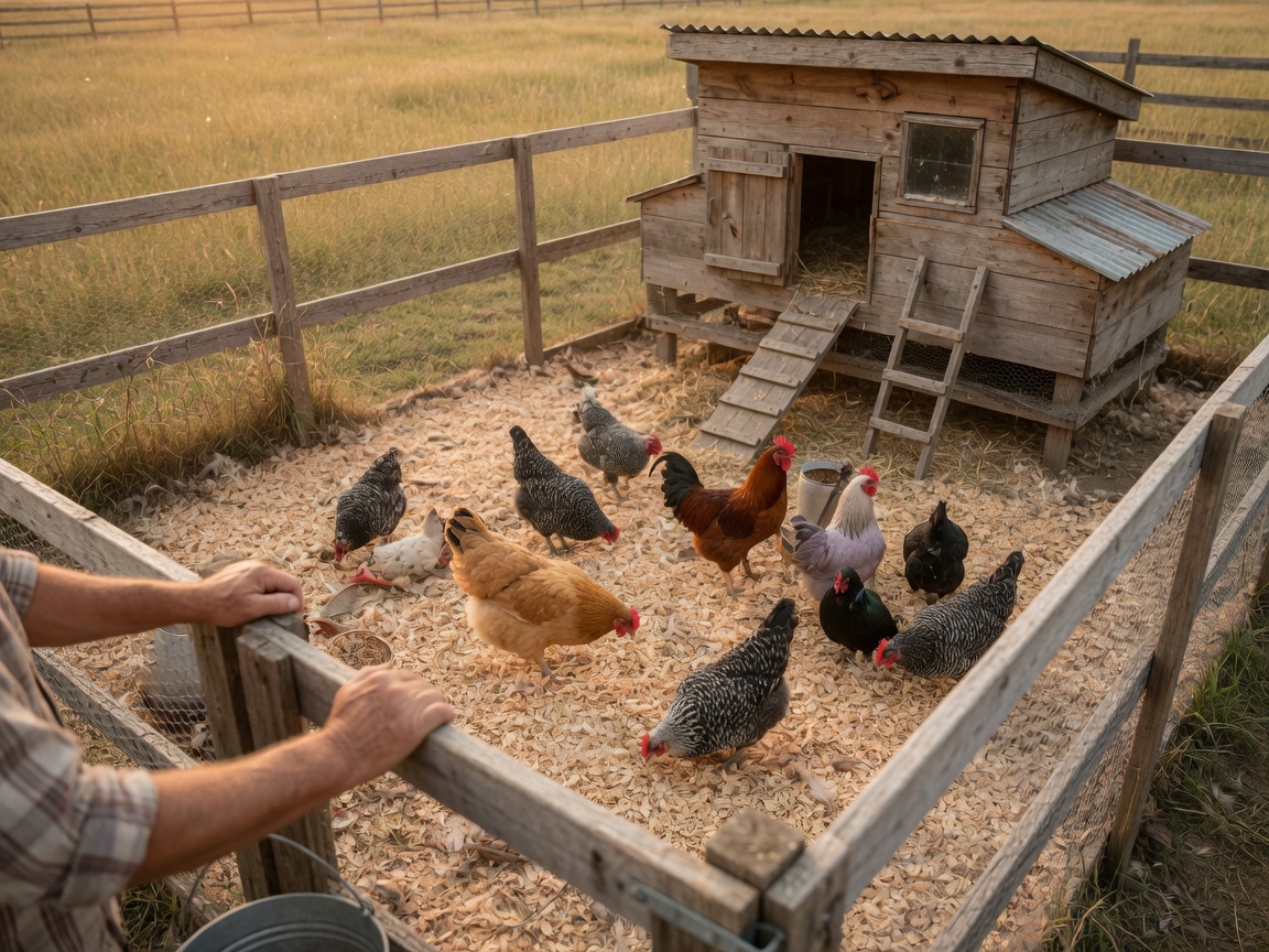 How to Keep a Chicken Run from Turning to Mud — dry flock