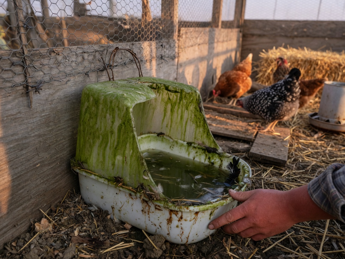 How to Keep Chicken Waterers Clean (Without Scrubbing Daily) — algae problem