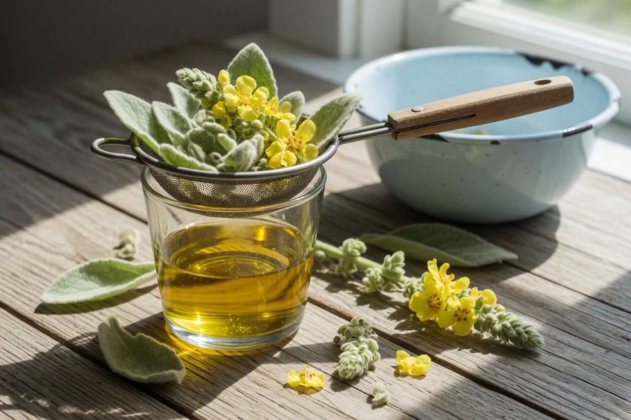 How to Make a Mullein Salve the Old Appalachian Way — straining