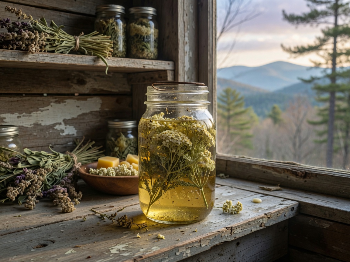 How to Make a Yarrow Salve at Home, the Mountain Way — infuse oil