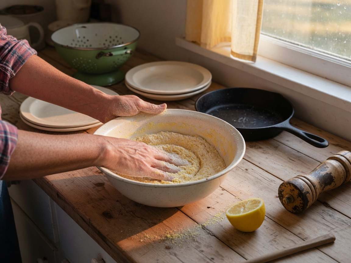 How to Plan a Holiday Fish Fry the Whole Family Loves — hands mixing