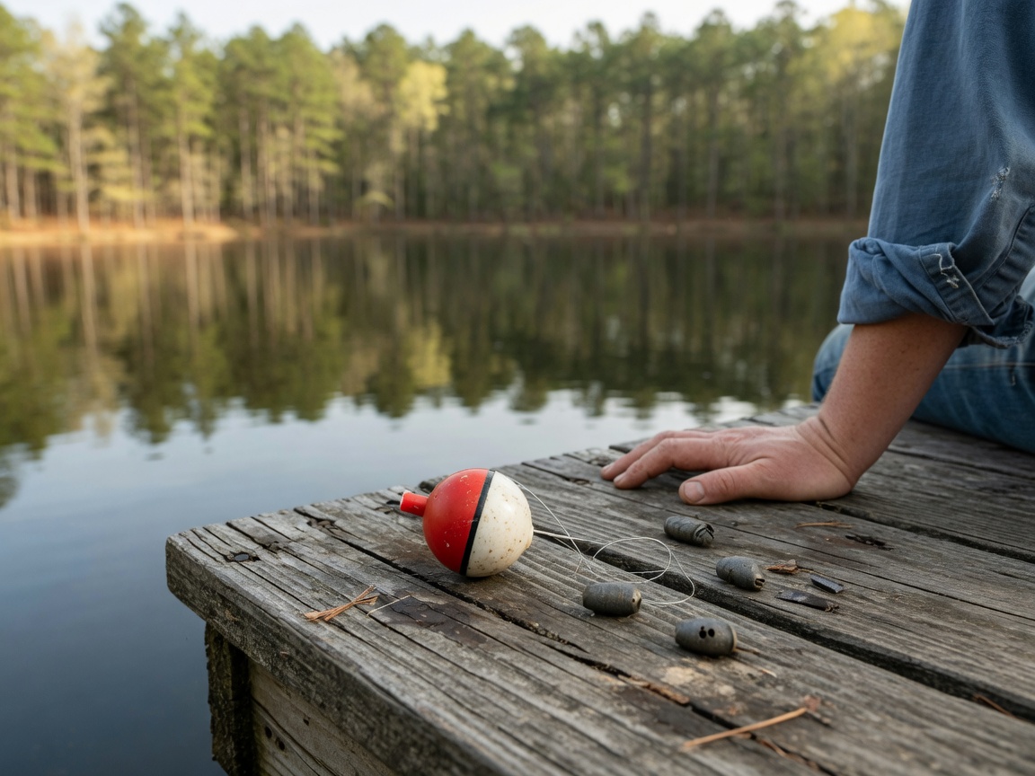 How to Rig a Bobber for Bluegill and Crappie — bobber close