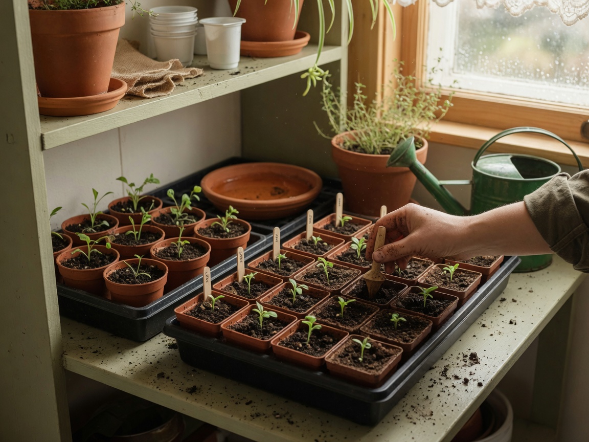 How to Start Tomato Seeds Indoors for a Spring Harvest — grow light shelf