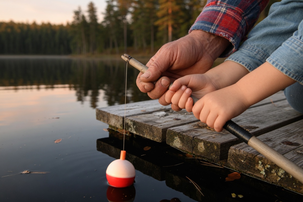 How to Teach a Kid to Fish (From an Old Hand) — small hands bobber