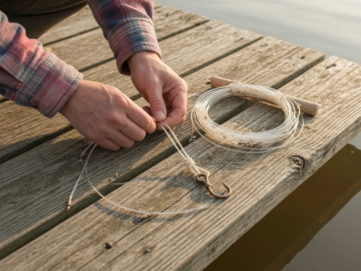 How to Tie Simple Fishing Knots for Beginners — finished leader