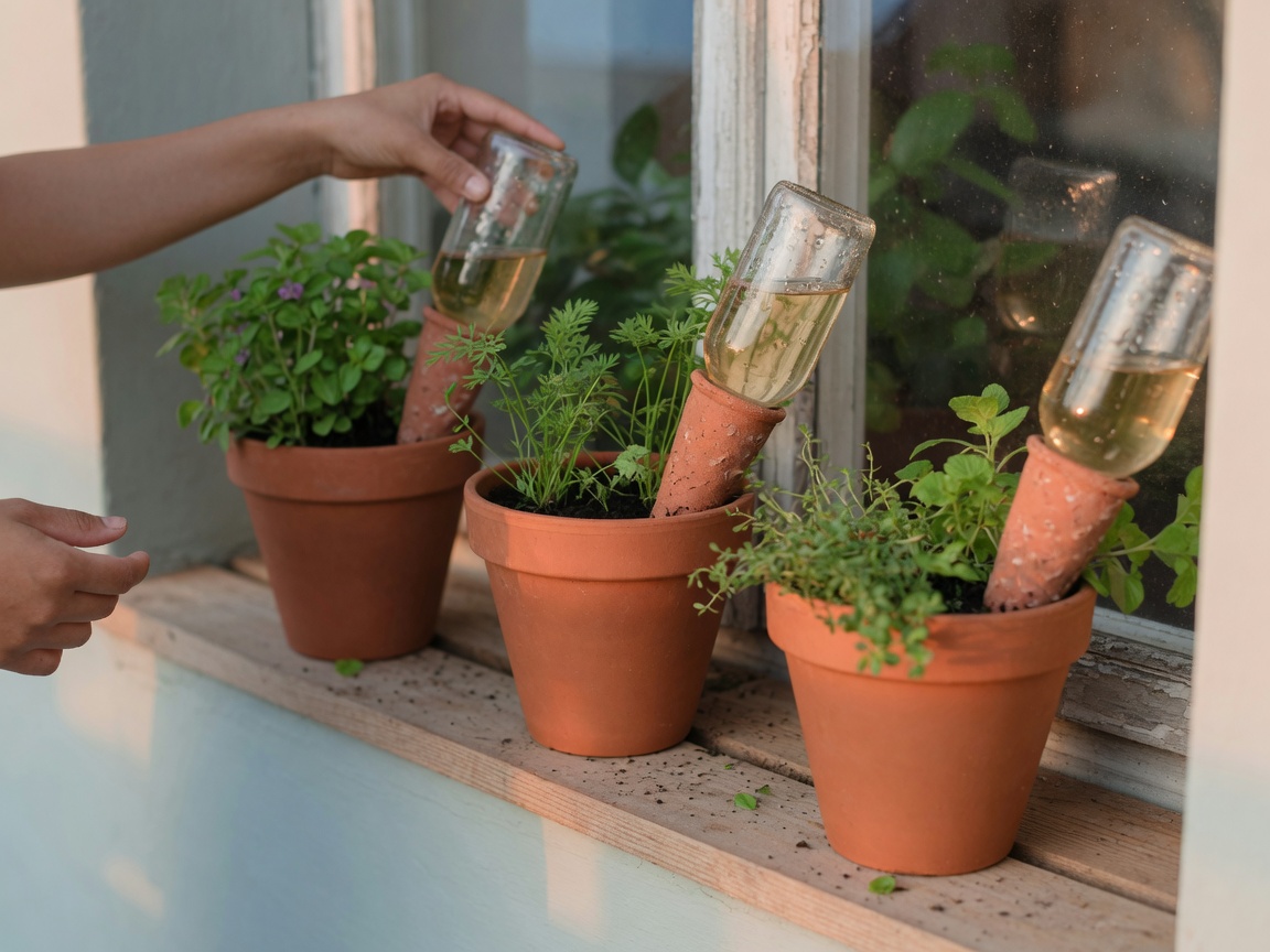 How to Use Terracotta Watering Spikes (So They Actually Work) — balcony row