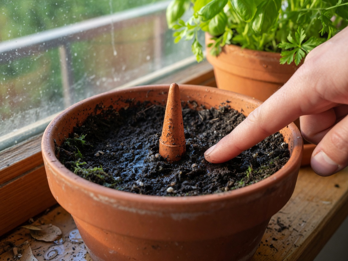 How to Use Terracotta Watering Spikes (So They Actually Work) — moisture soil