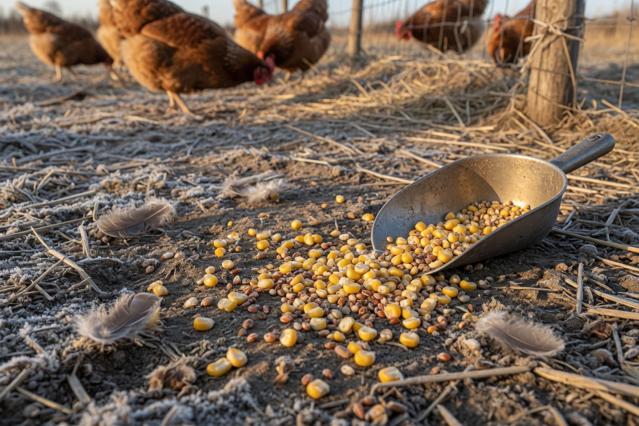What to Feed Chickens in Winter (and What to Skip) — scratch corn