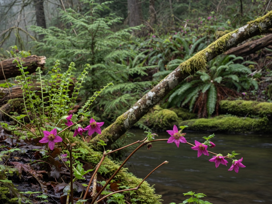 What to Forage in the Pacific Northwest in Spring — salmonberry blossom