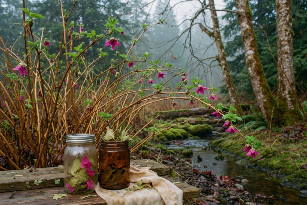 How to Forage and Use Salmonberry Shoots and Blossoms