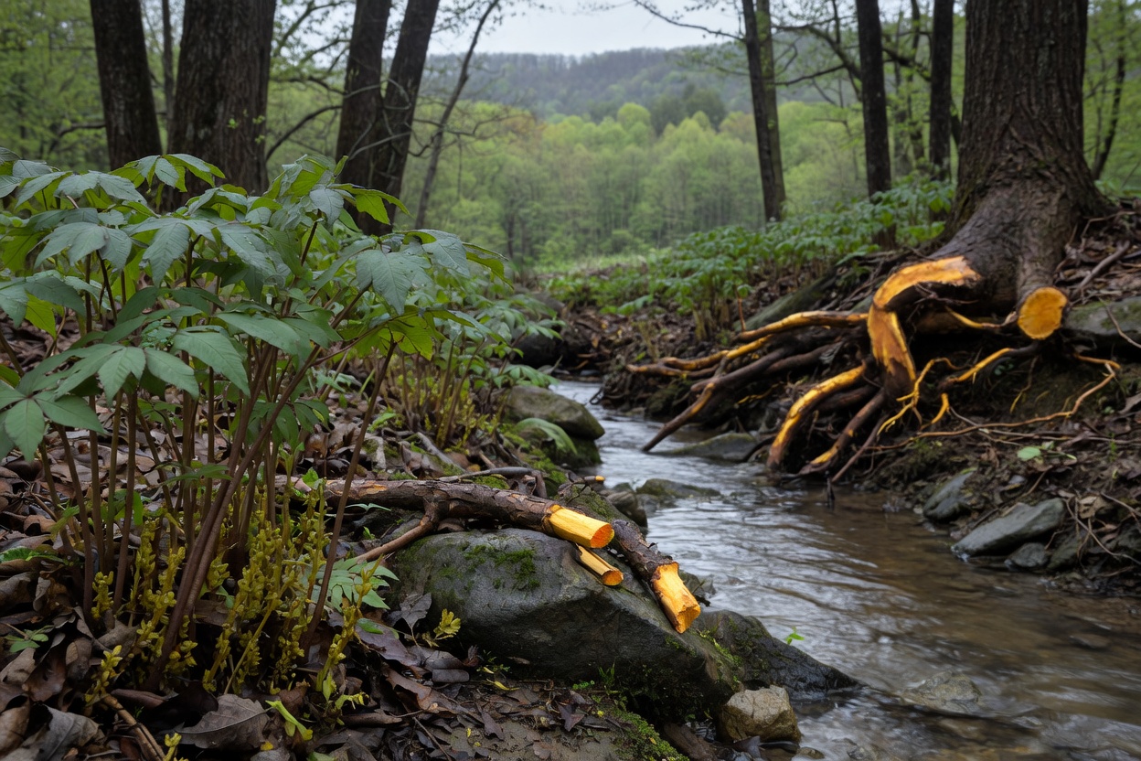 How to Forage and Use Yellowroot in the Southern Mountains — where
